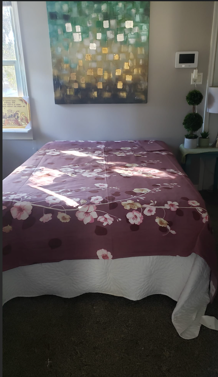 Lavender Designed and Printed Bedsheet