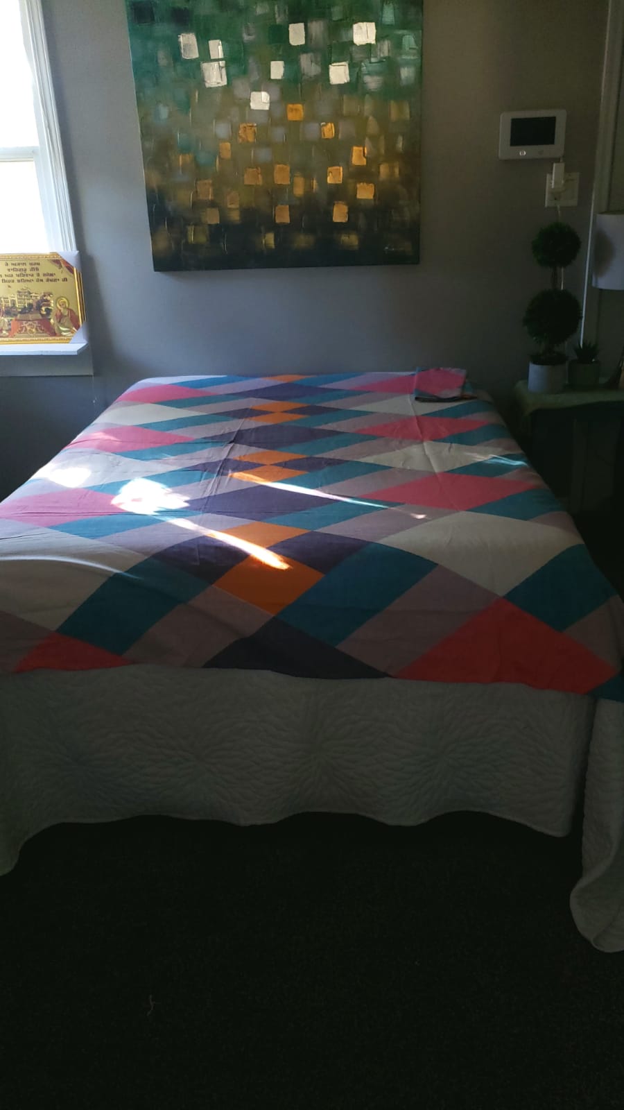 Soft Colour Textured Flat Bedsheet