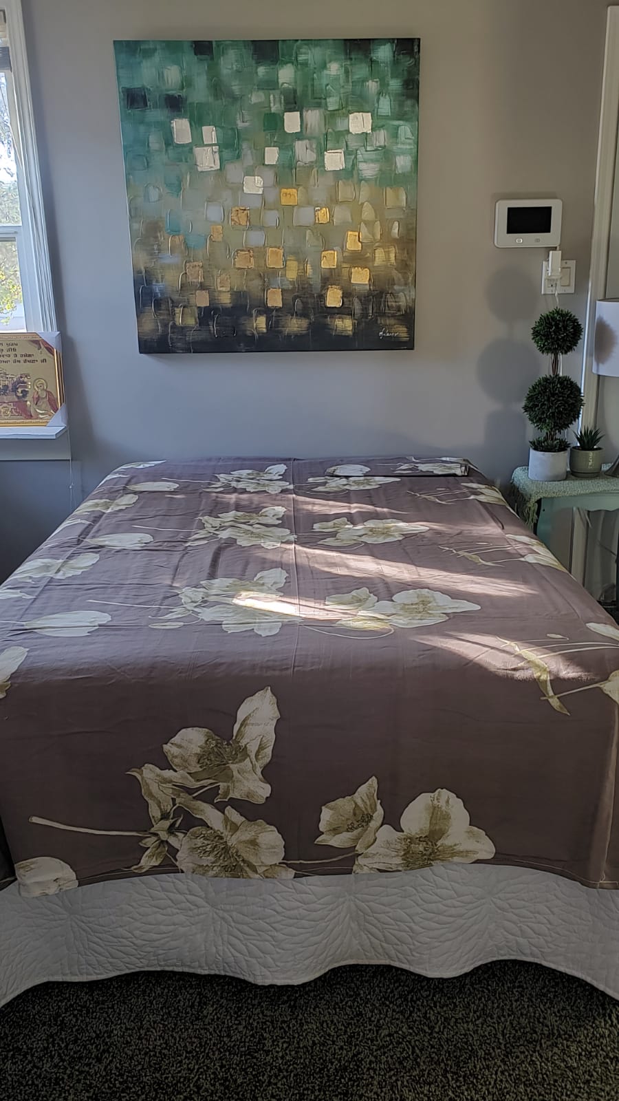 Light Brown Flower Bedsheet