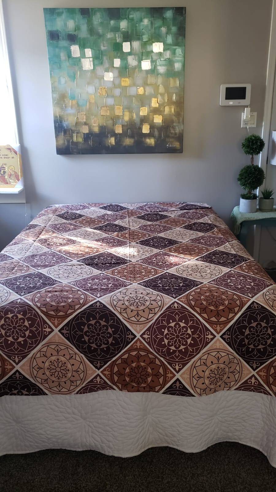 Beautiful Jaipur Style Brown Bedsheet