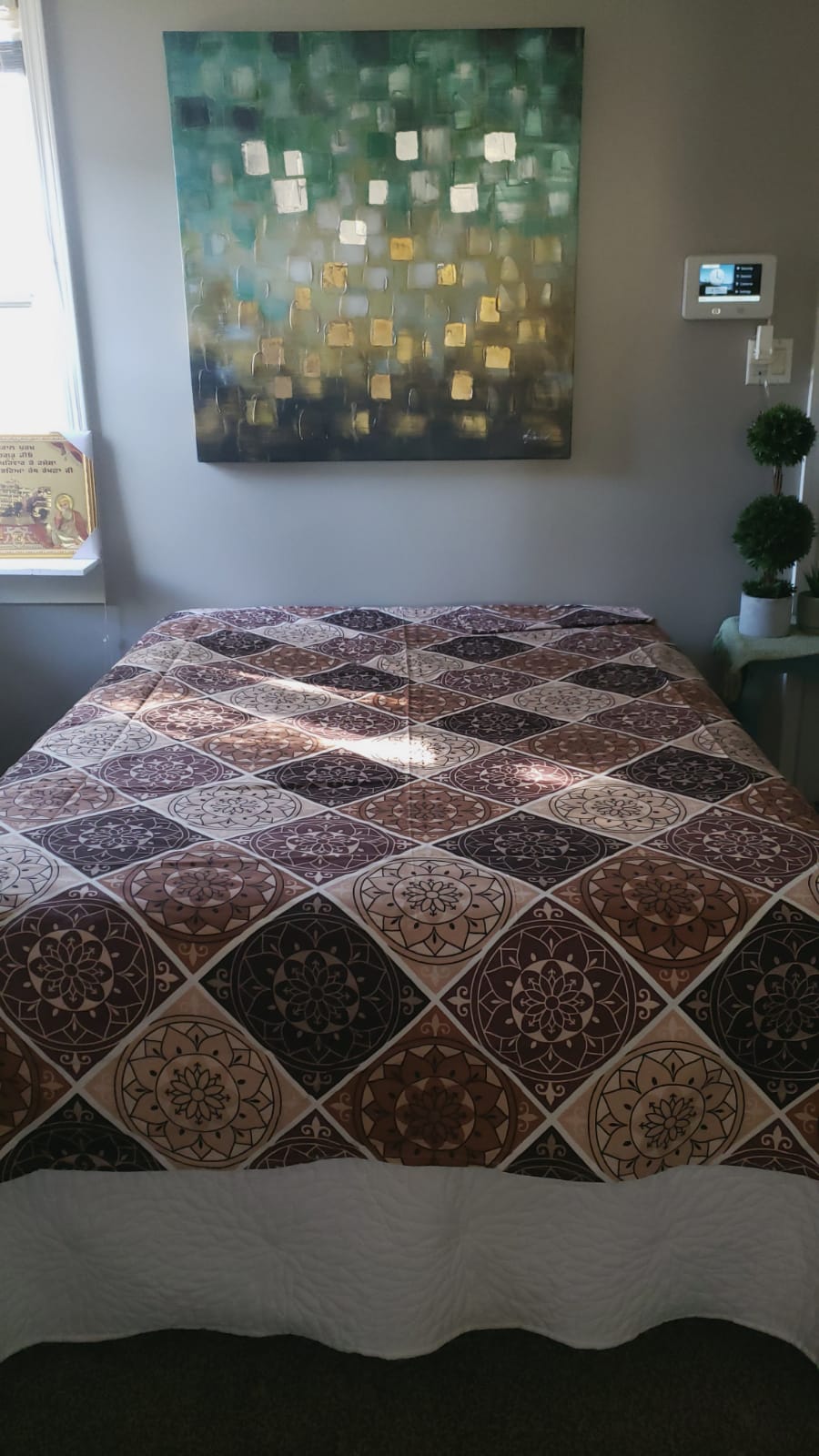 Beautiful Jaipur Style Brown Bedsheet